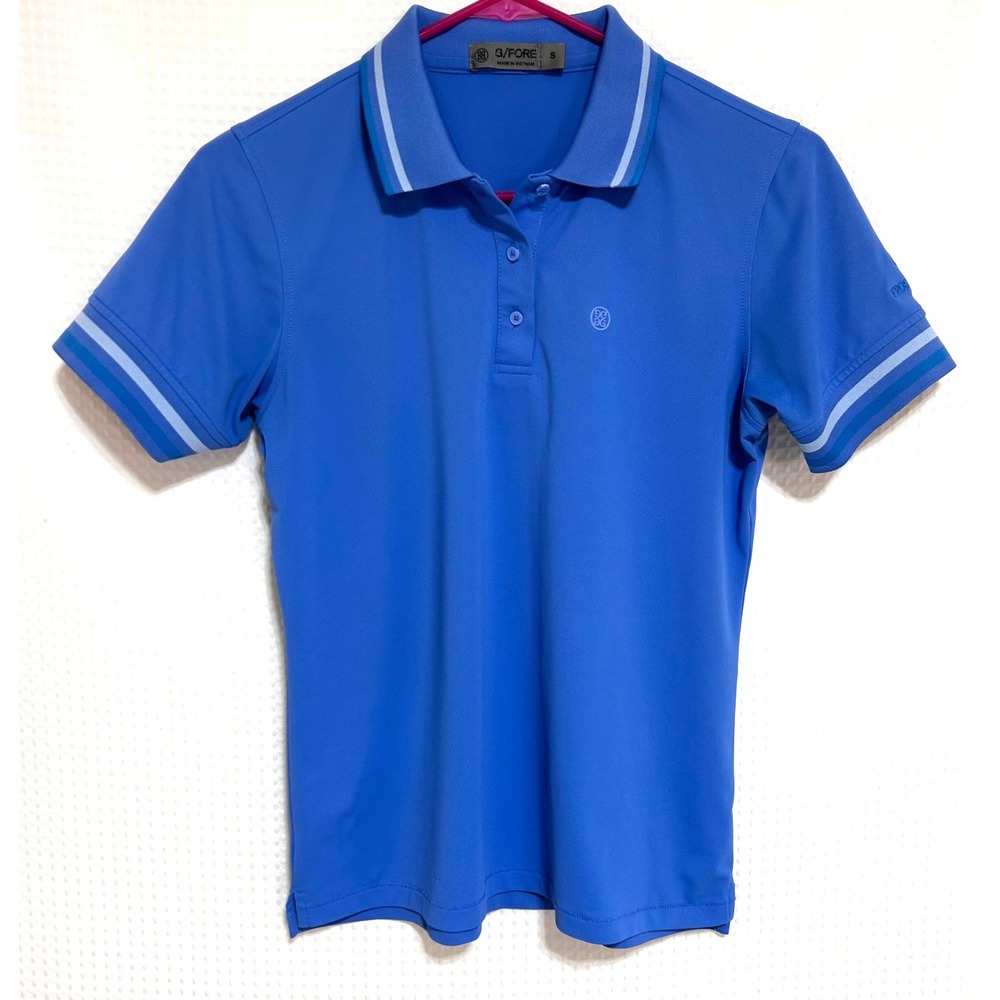 G Fore Womens Golf Polo Blue Size S Stretch G/Fore Short Sleeve Shirt Top b6.